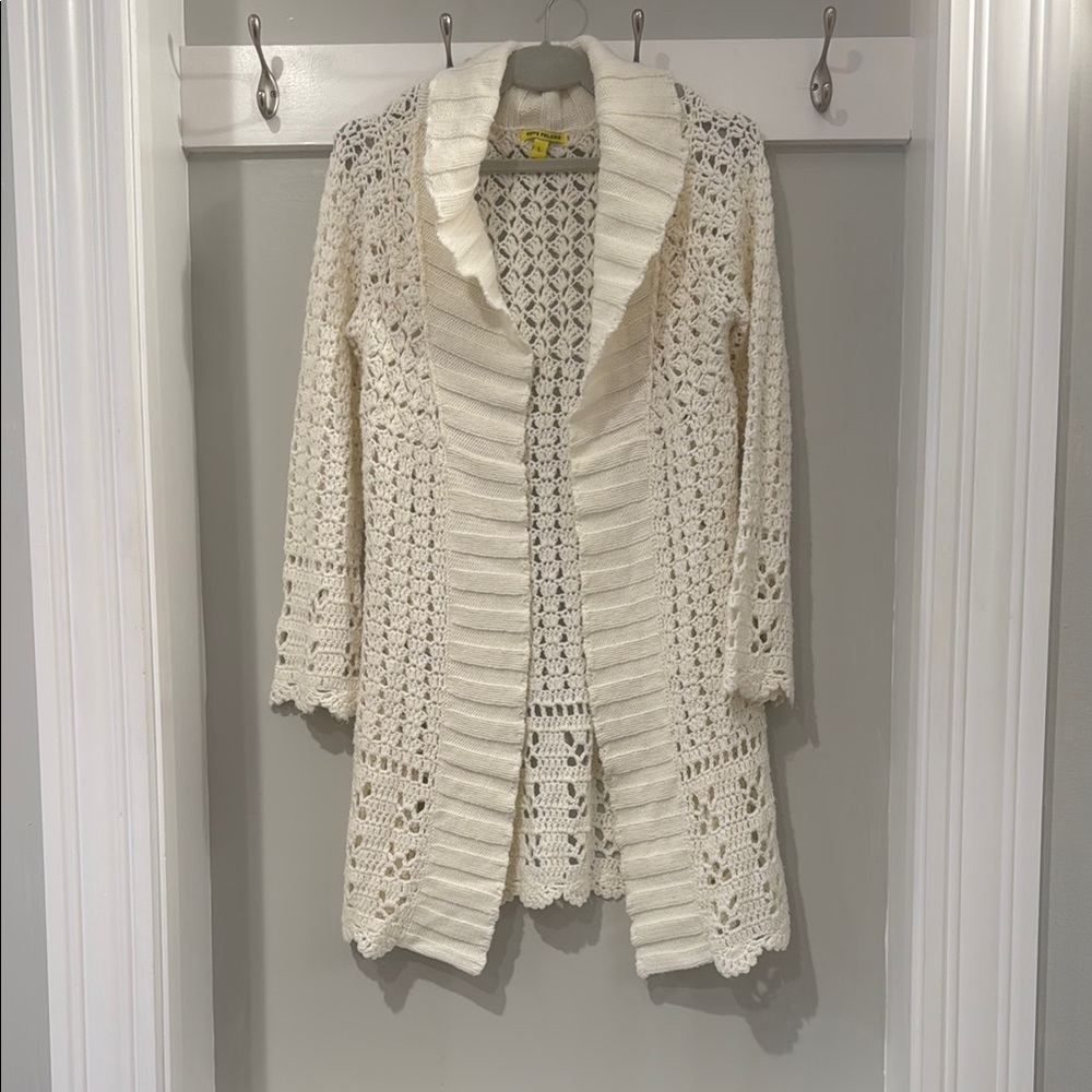 Peppe Peluso Cream Knit Cardigan